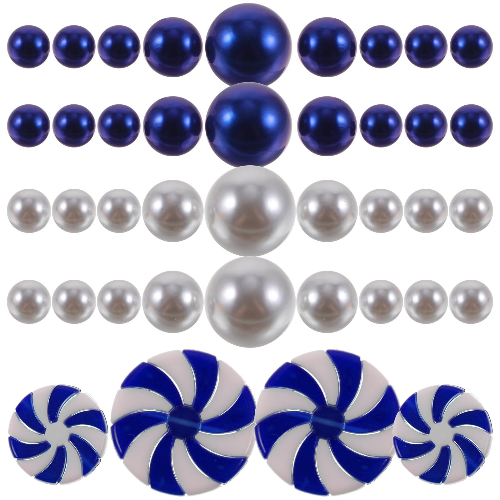 TOYANDONA 4 Sets Weihnachts‑vasenfüller aus Acryl Blau, Leicht und Tragbar | Tischdeko und Raumgestaltung, Dekorative Kugeln, Passend als Cup Dekor, Schöne Optik