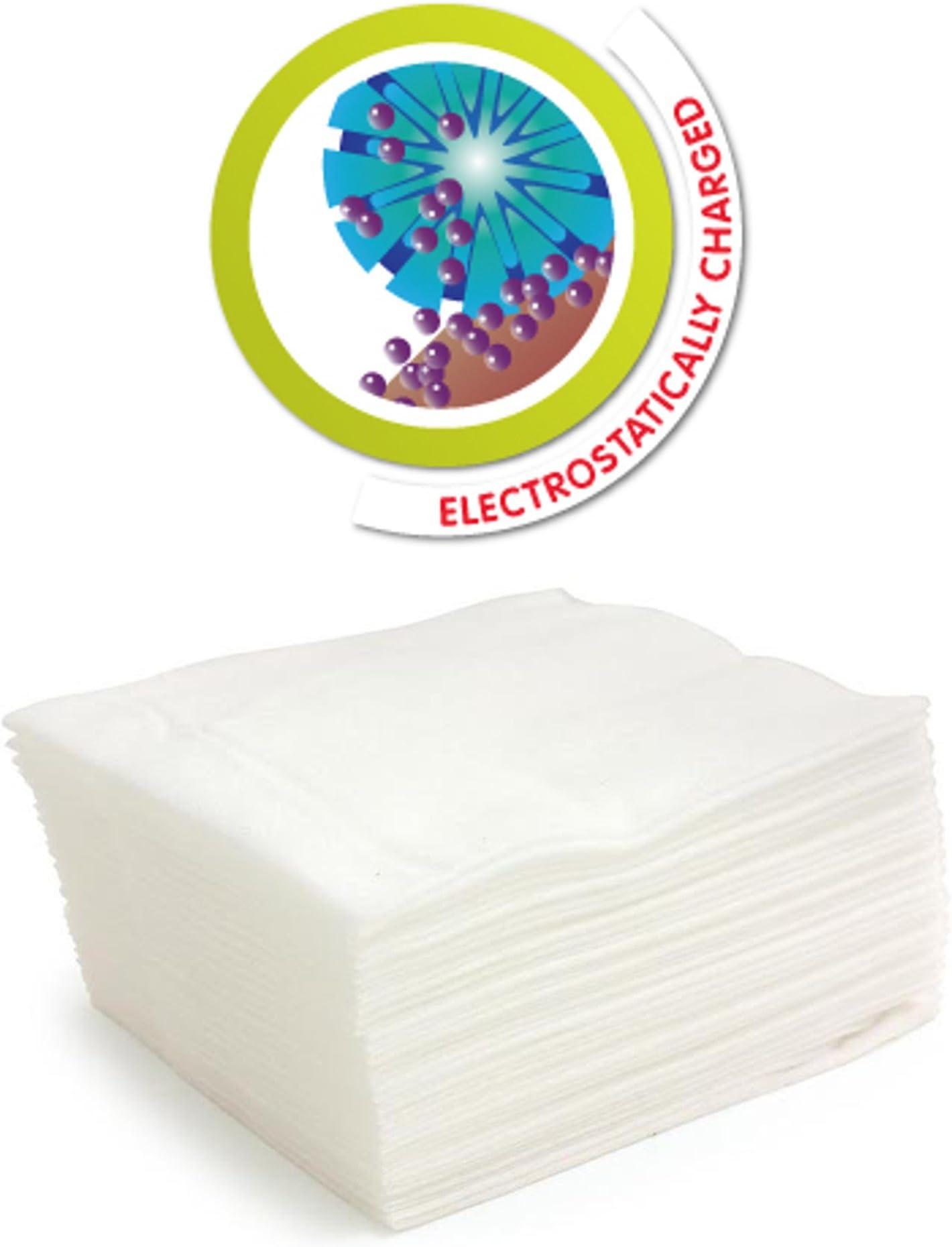 Electrostatic Cleaning Soft Microfibre Household Disposable Dry Wipe Cloths x 24 Boxes - 480 Cloths