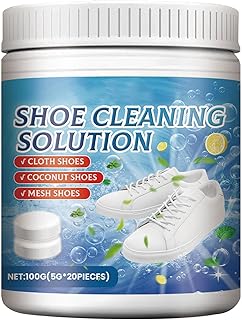 [Jvjggag] シューズクリーニングタブレット | 携帯用速乾クリーニングタブレット,インスタント靴用クリーナー,バスケットボール、ゴルフ、スポーツブーツ、内部ケア、旅行、車、家庭用