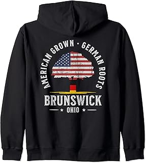 Brunswick Ohio Pride German Heritage Tree Roots Zip Hoodie