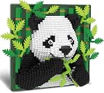 Flowers Tuxedo Cat Animal 3D Wall Art Micro Mini Building Blocks Set, Unique Home Wall Decor or Table Display, No Compatible with Lego, Ideal Gift Toy for Adults & Boys Girls 14+ (1402 PCS)