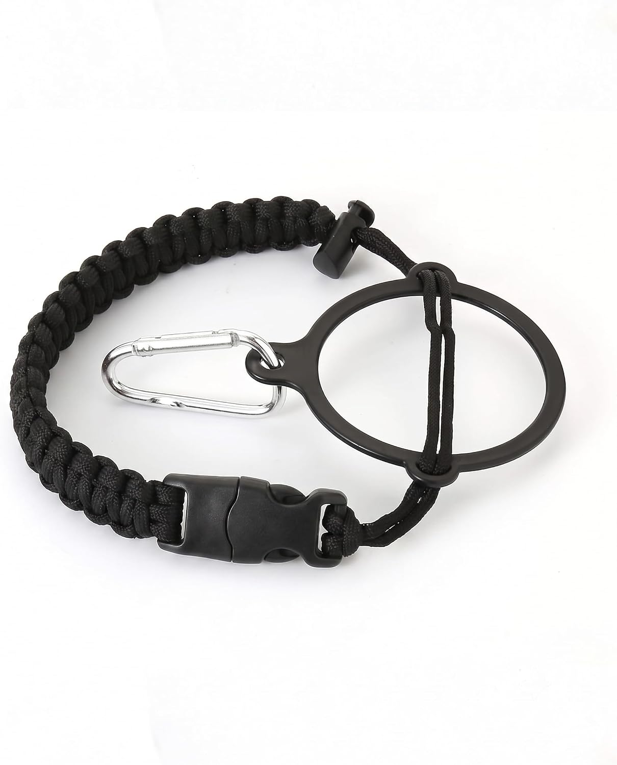 IRON °FLASK Paracord Handle - Fits Wide Mouth Water Bottles - Durable Carrier, Secure Accessories, Survival Strap Cord, Safety Ring, and Carabiner - Seven Core Paracord Bracelet thumbnail