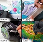 Peinture acrylique Angelus pour cuir, chaussures, baskets, cuir, toile, meubles, et plus - 4 fl oz, noir mat