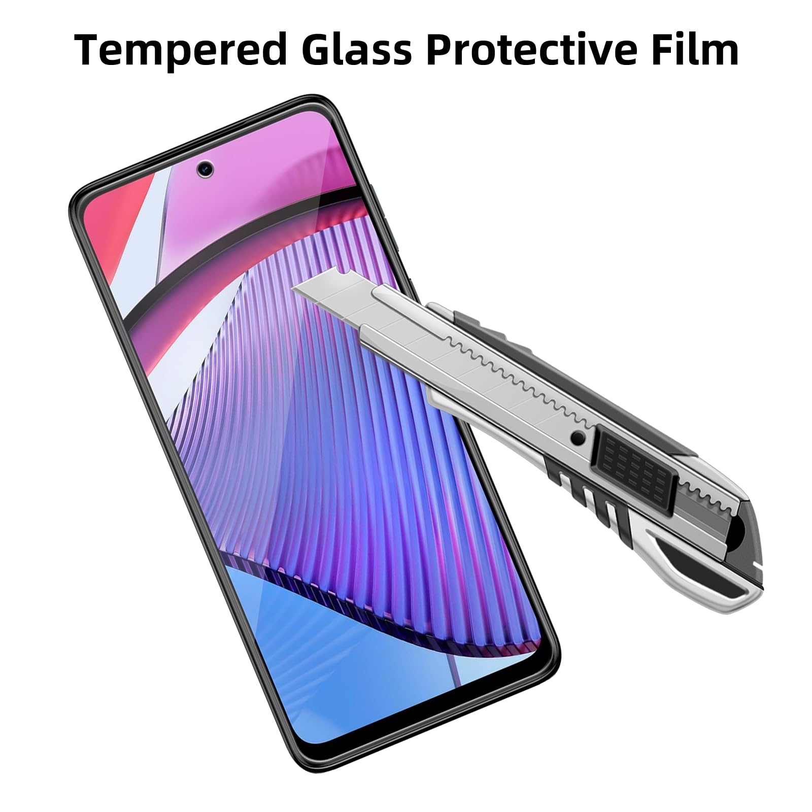 Paquete de 4 protectores de pantalla de vidrio compatibles con Motorola Moto G Power 5G (2023) / XT2311 [dureza 9H], vidrio templado HD, resistente a los arañazos, fácil de instalar [compatible