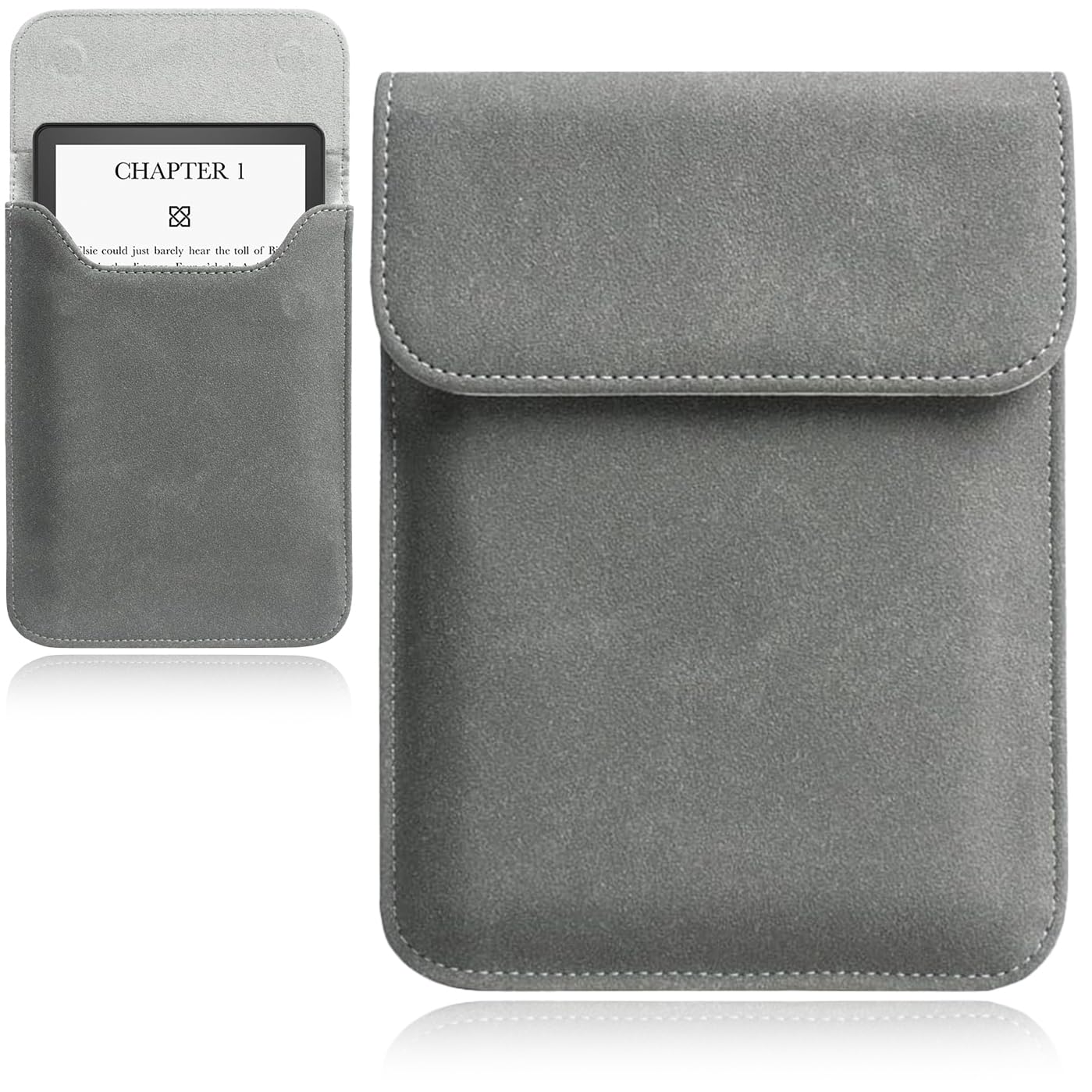 T Tersely Sleeve Case for 7" Kindle Paperwhite and Kindle Colorsoft Signature Edition (2024 Released), 6.8" Kindle Paperwhite 2021, Lightweight, Portable, Protective Pouch Bag for Kindle (Grey)