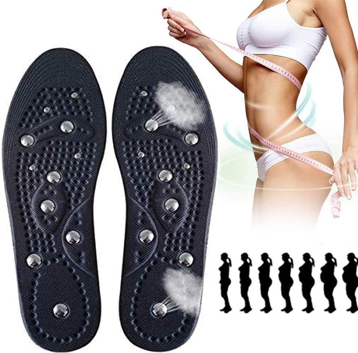 EEUK Unisex Massage Insoles Foot Acupressure Shoe Pads