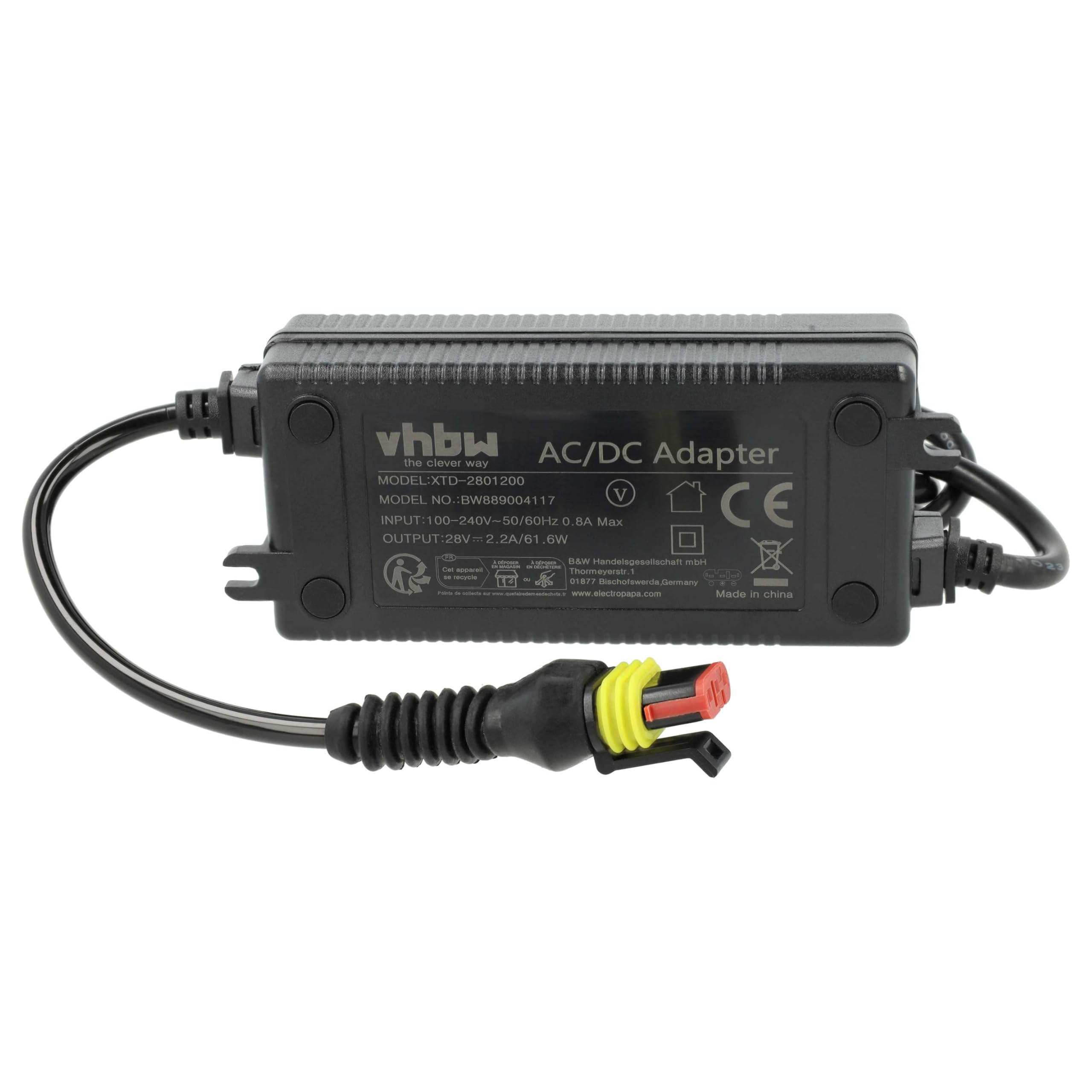 vhbw Fuente alimentación CA/CC Compatible con Husqvarna Automower 320, 320 Nera, 410XE Nera, 310E Nera, 420 cortacésped - 11,5 cm | 320 Nera, 410XE Nera, 310E Nera, 420 cortacésped, robot cortacésped - 11,5 cm