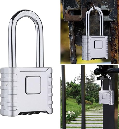 Miniatura 2 de Outdoor Long Shackles Combination Padlock with Password Heavy Duty for Secure Use in Gym Lockers & Fence