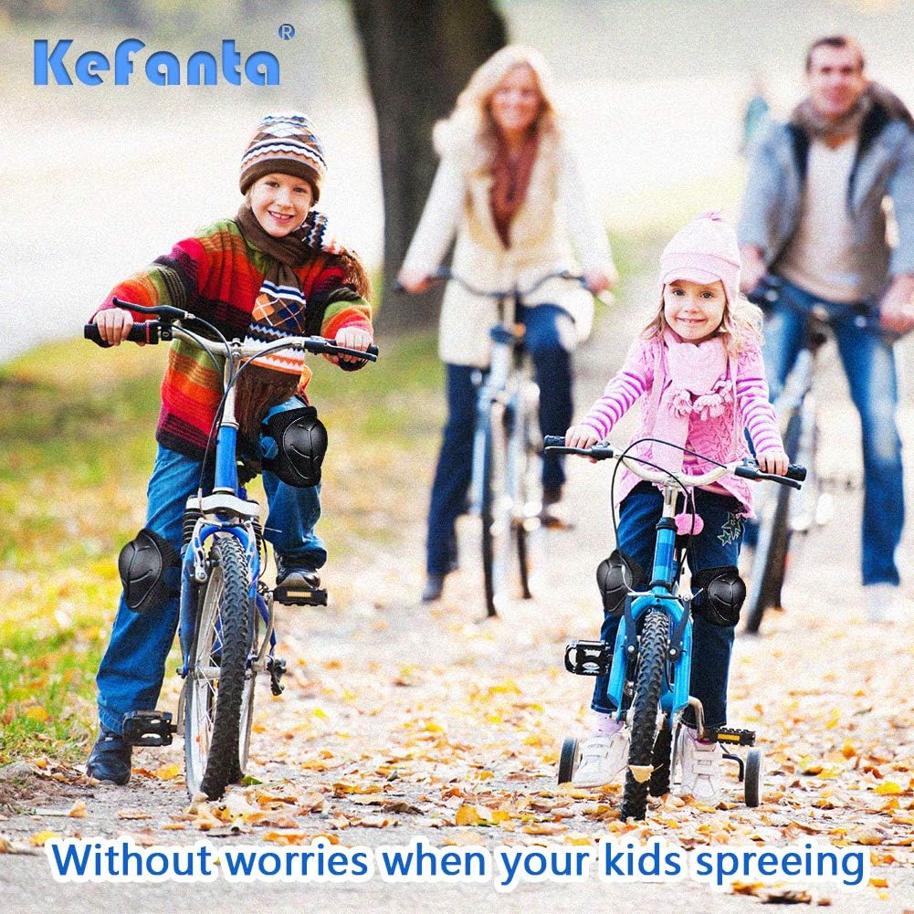 One-Day Sale: Up to 40% Off KeFanta Kids Kneepads and Elbow Pads with Wrist Guards for 3-6 Years Multifunctional Kids Protective Gear Set for Roller Skating Bicycle Skateboarding Scooter.
