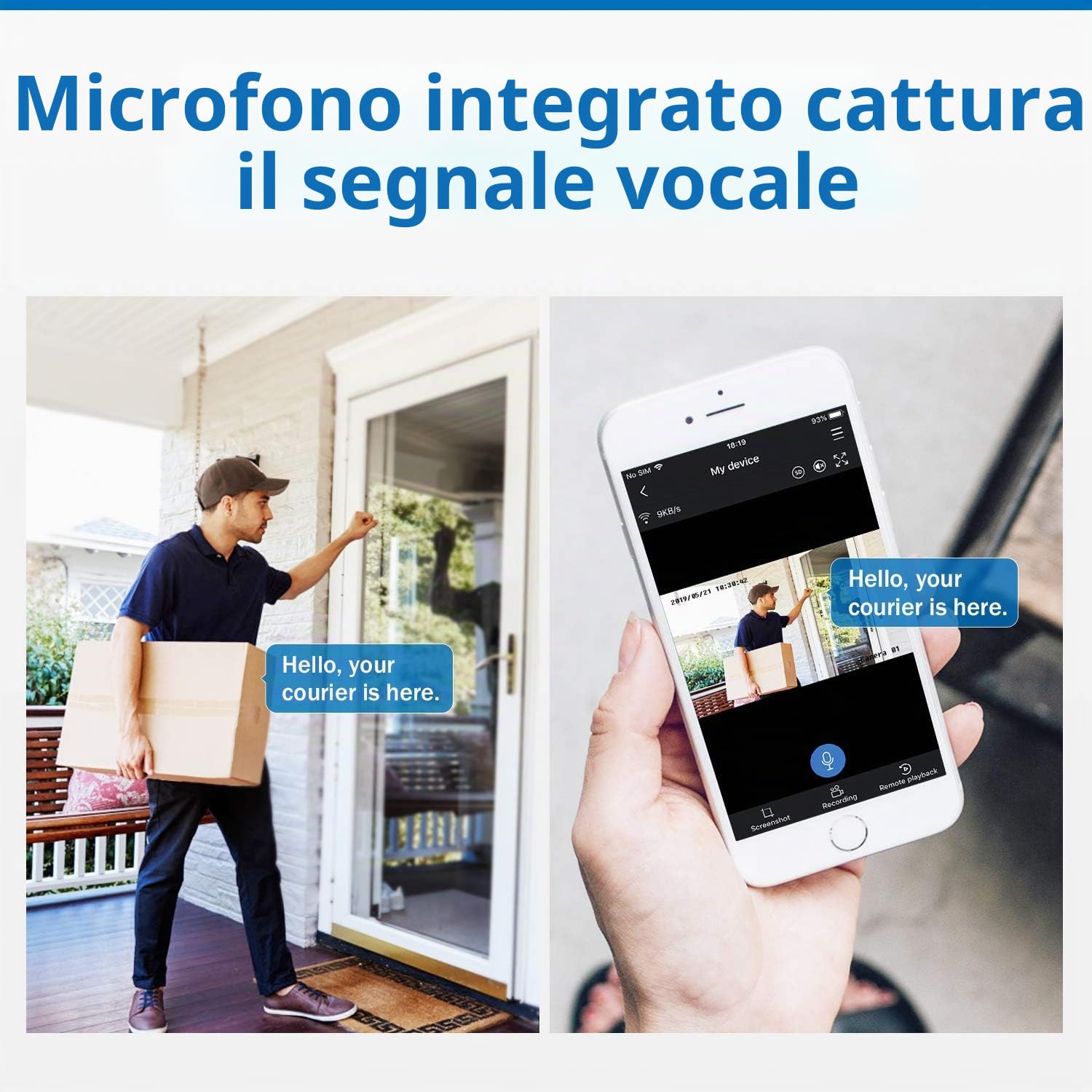SANNCE 2 Telecamere PoE Esterno Bullet IP 5MP con Rilevamento di Persone, Audio Bidirezionale, 36pezzi IR-LED Visione Notturna 30m, IP66 Impermeabile, Alloggiamento in Metallo