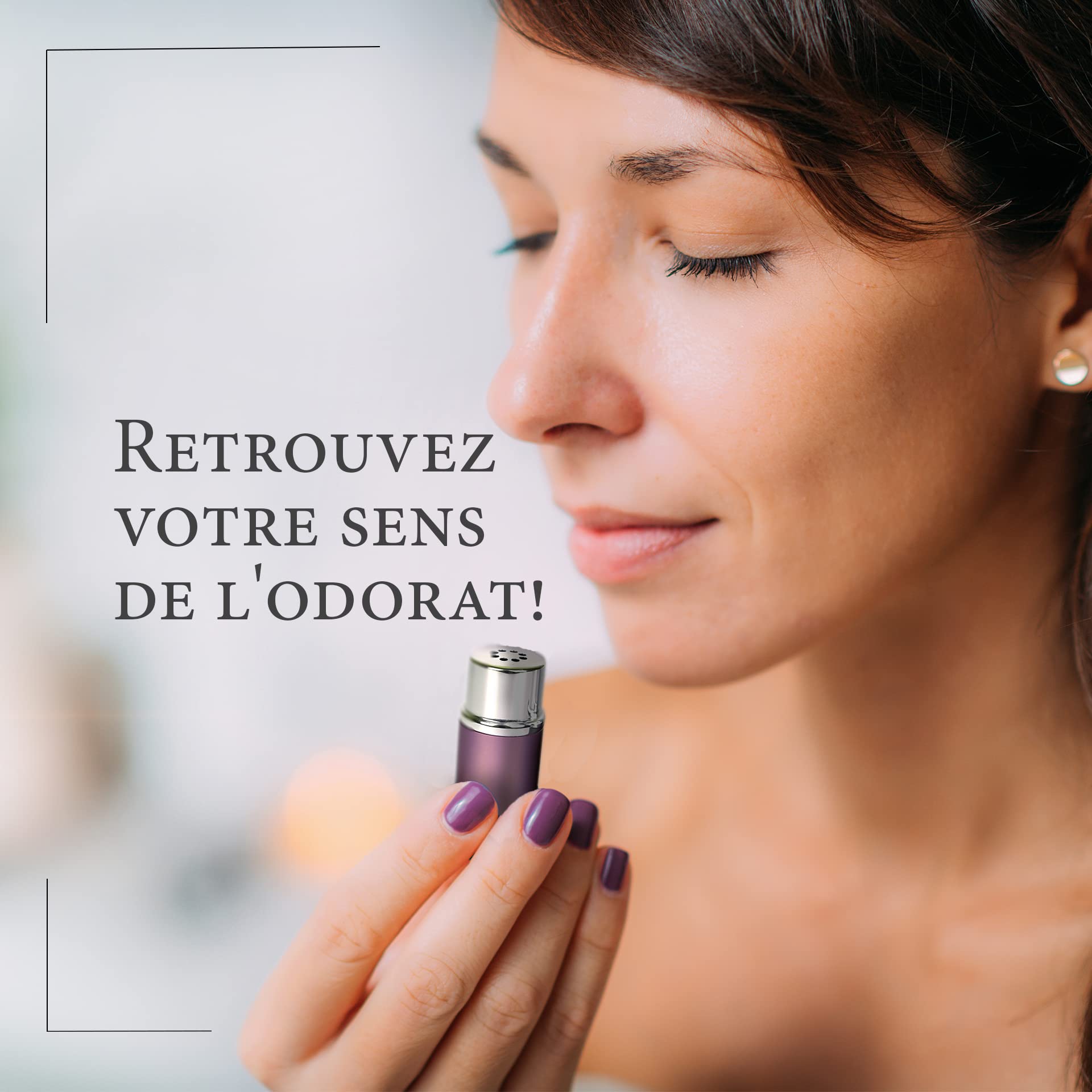 SOS Kit d'entraînement olfactif 1 avec inhalateurs nasaux – Stimulez votre odorat & rééducation olfactive après perte d'odorat – huiles essentielles : eucalyptus, rose, citron & clou de girofle