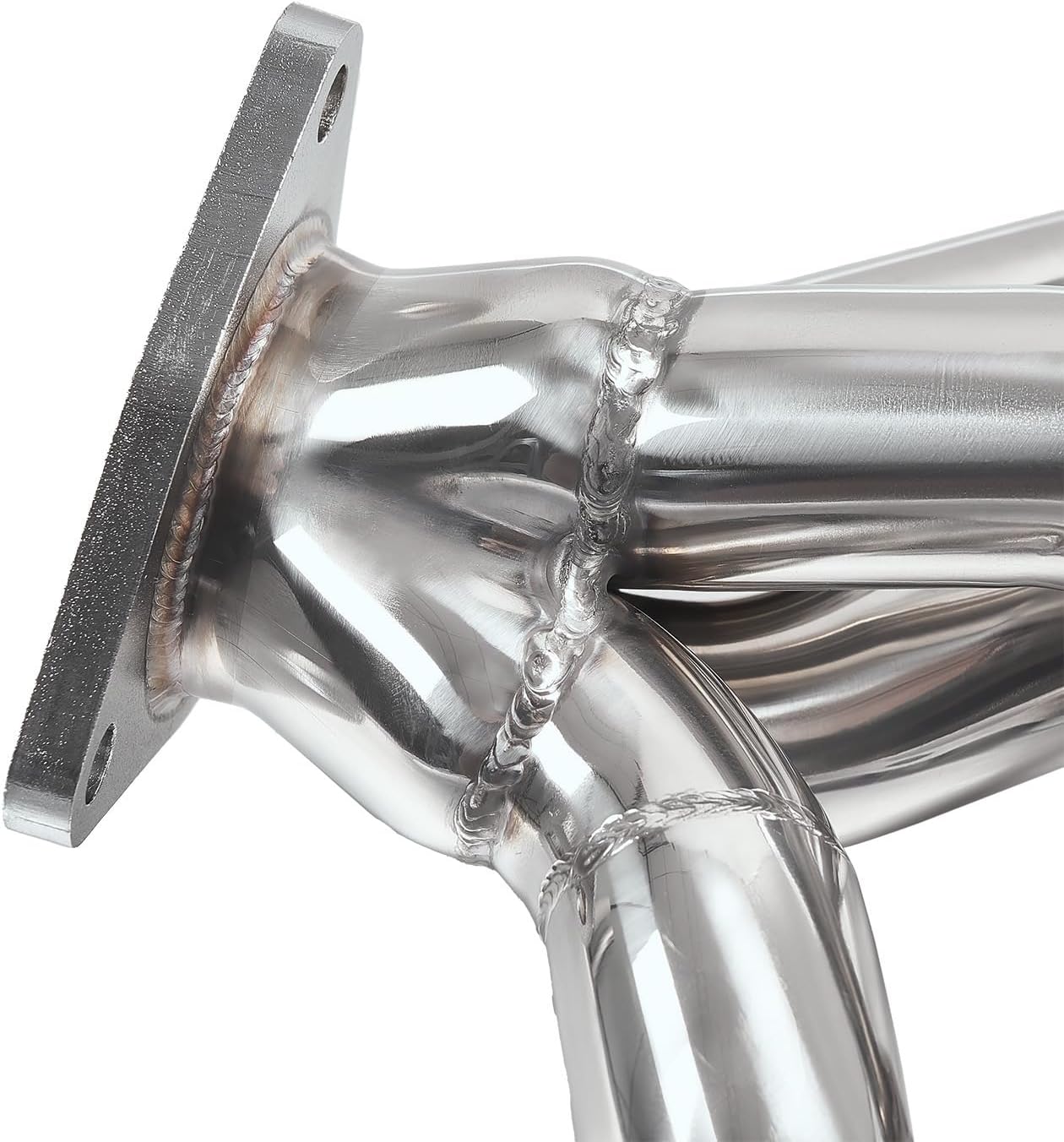 Polished Stainless Exhaust Manifold Replacement Shorty Headers Silverado Sierra Tahoe Suburban Yukon XL Escalade 2014 2015 2016 2017 2018 2019 2020 5.3L 6.2L LT Style V8 Direct Bolt On OE Location