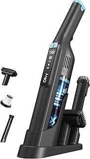 Aspiradora de Mano Inalámbrica 22 kPa, 250W Motor Sin Escobillas, 3 Velocidades, Hasta 35 Min de Autonomía, Aspirador Portátil con Filtro HEPA, Pantalla LCD y Accesorios para Coche, Sofá y Mascotas