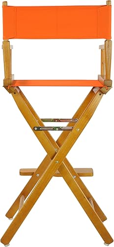 Miniatura 3 de Casual Home - Silla de director de 30.0 in, marco de roble miel con lienzo mandarina, altura de barra