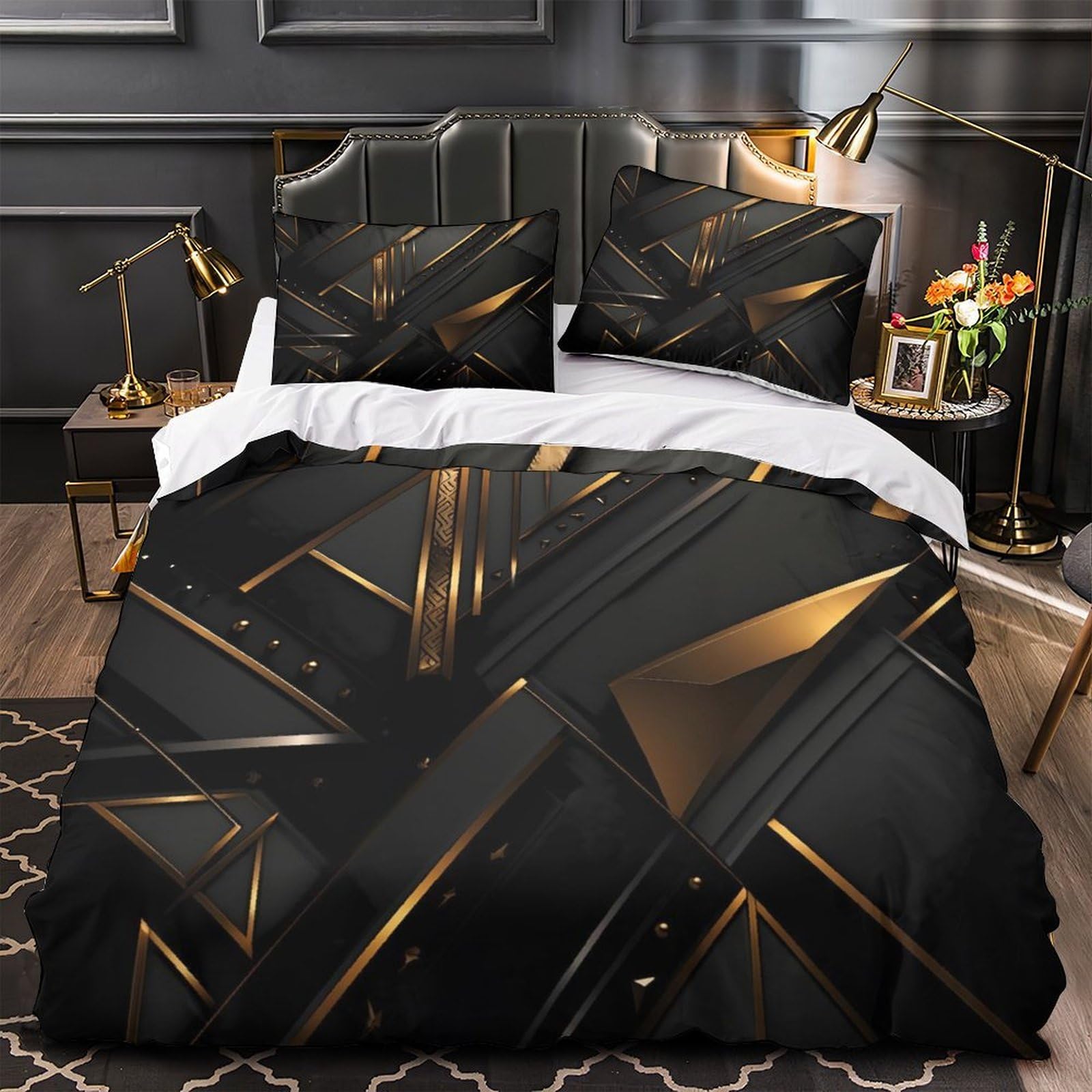 Housse de couette 260x220 imprimé forêt 3D en microfibre