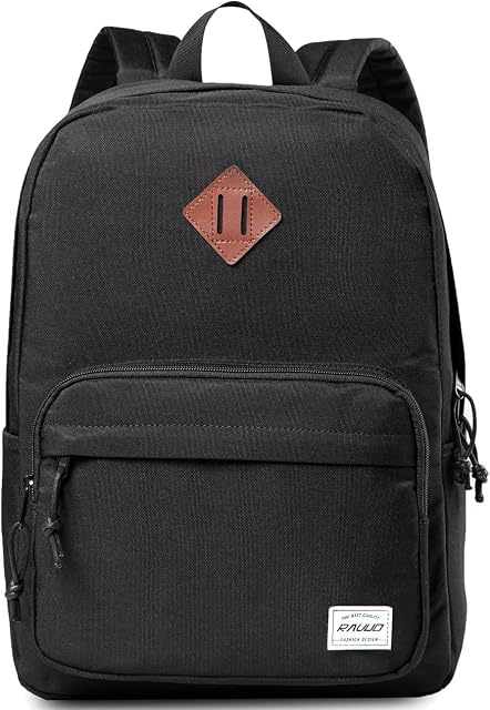 School Backpack,RAVUO Ultra Lightweight Backpack for Men Women Casual Teens School Bags Water Resistant Rucksack for Travel,Work,College with Two Front Pockets