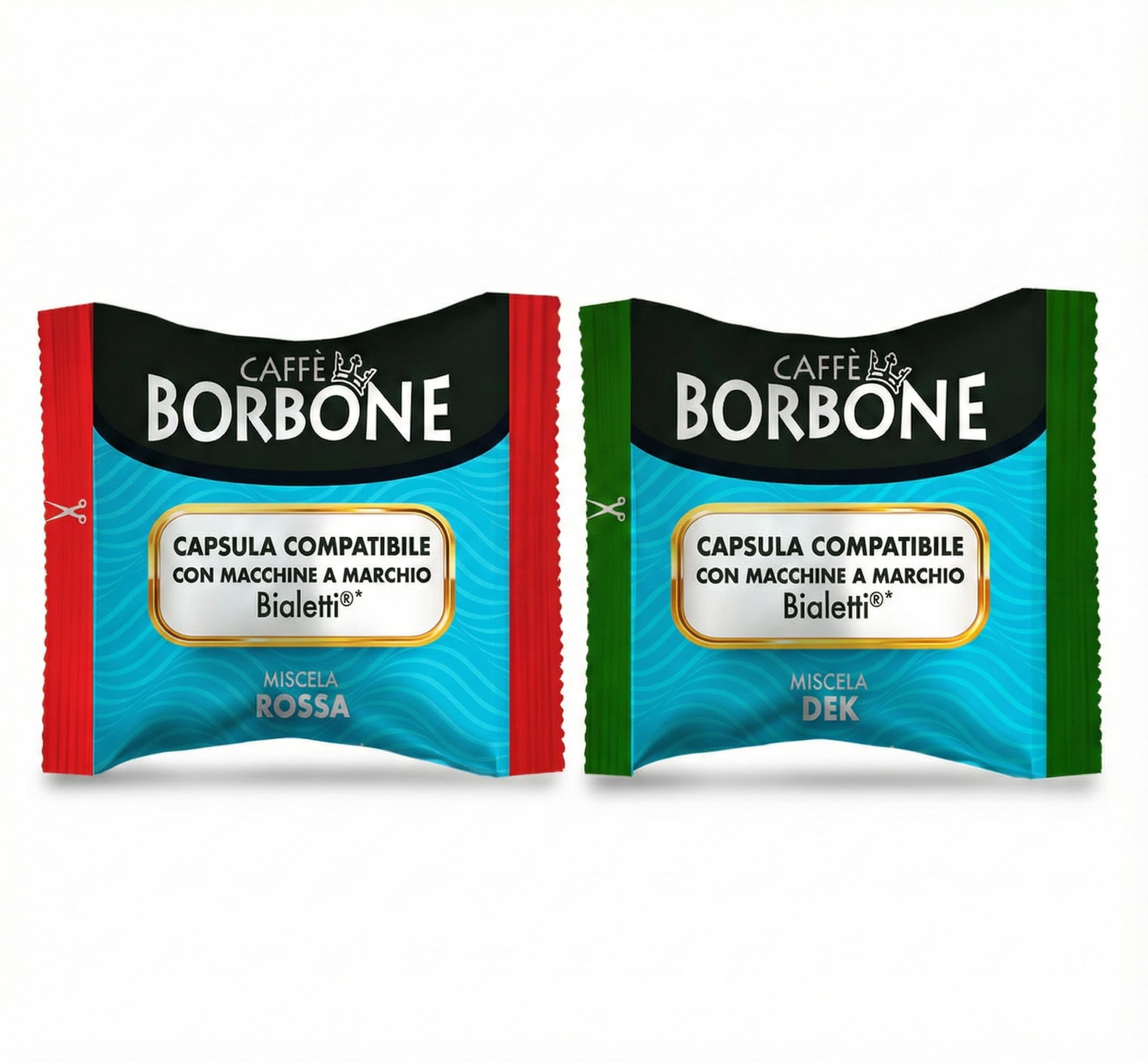 Caffè Borbone Kit de degustación - 200 cápsulas - Compatibles con máquinas de la marca Bialetti* - 100 de la mezcla Rossa y 100 de la mezcla Dek