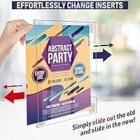 Vista 5 de Soporte para pared de acrílico con gancho y adhesivo para colocar cartel, Transparente