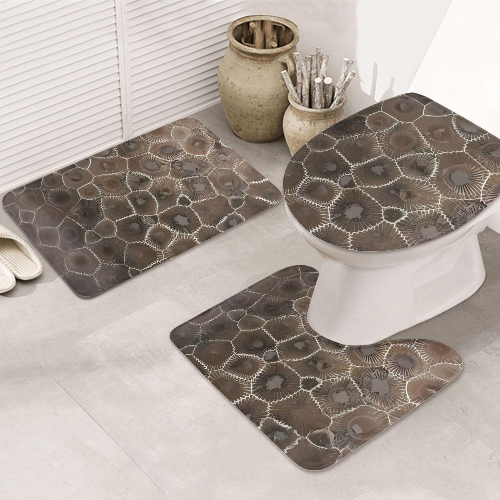 Tapis de bain super absorbants antidérapants Petoskey lot 3 tapis de sol cuisine