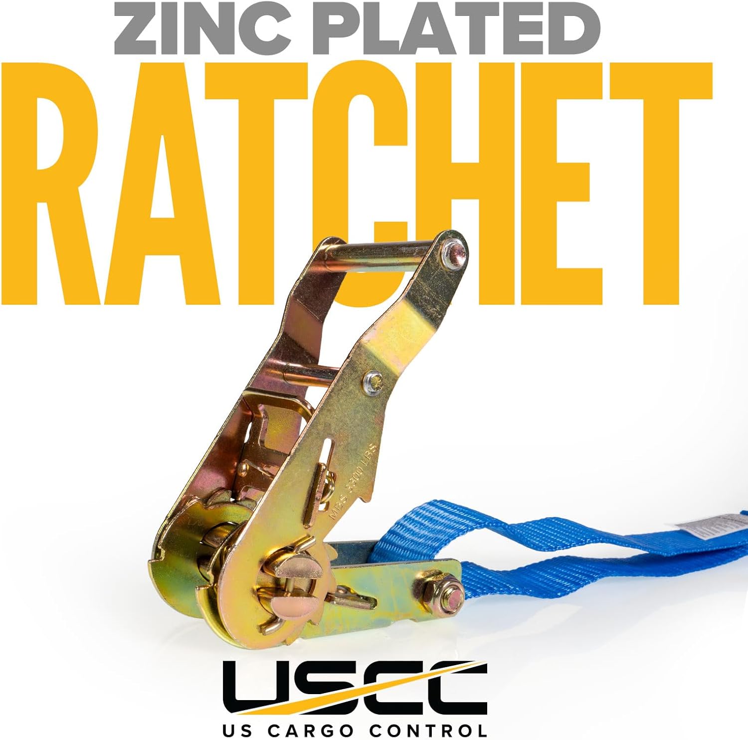 US Cargo Control J Hook Ratchet Straps 1" x 15' (30-Pack), 1 Inch Ratchet Straps with Double J-Hooks & D-Rings, 1,320 LBS Break Strength, Versatile Cargo Tie Downs for Pickup Trucks, Trailers, & More