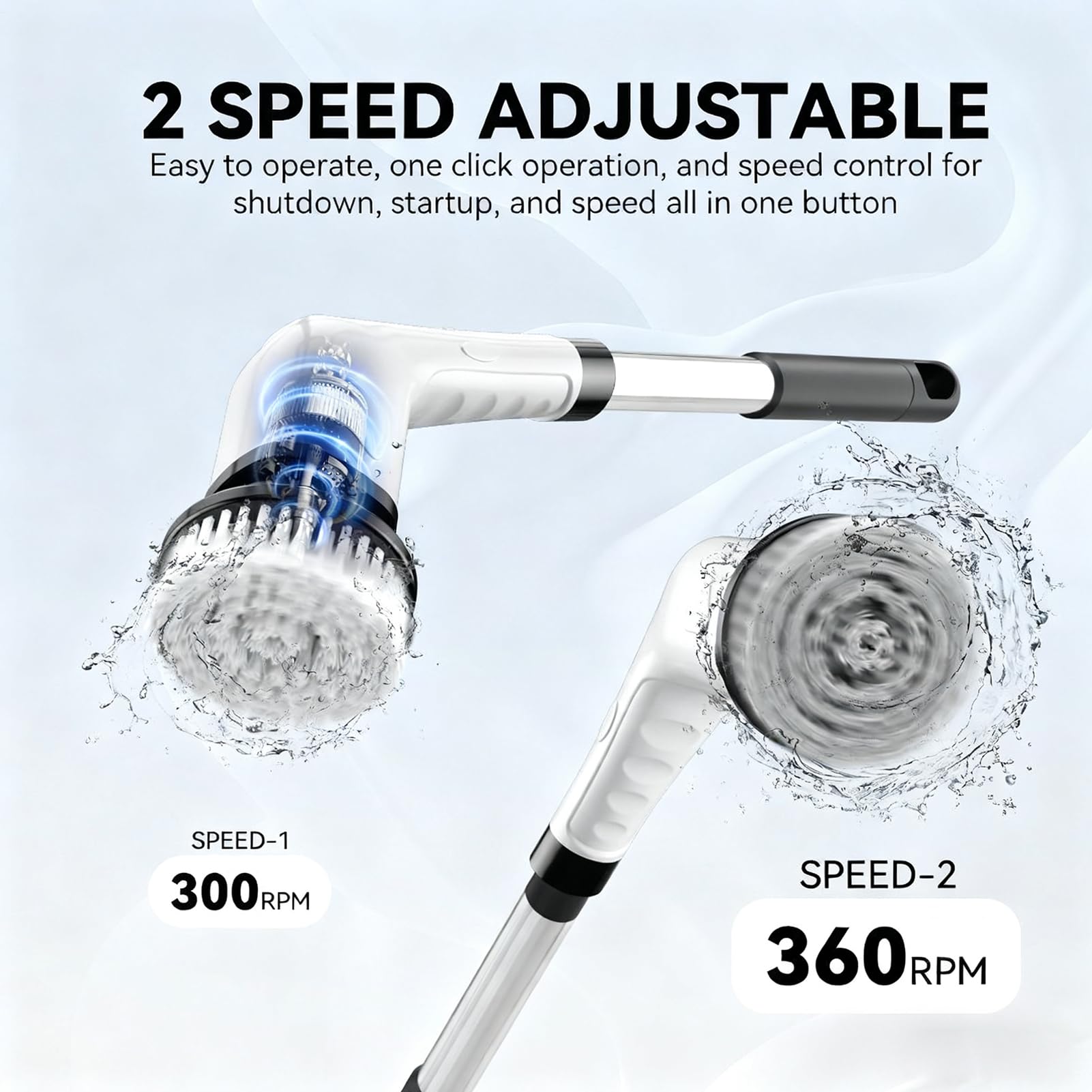 Cepillo De Limpieza Eléctrico Herramienta Giratoria Impermeable | Fregadora Giratoria Sin Cable Para Hogar Azulejos Ducha Fregaderos De Cocina Bañeras Juntas De Azulejos Y Muebles De