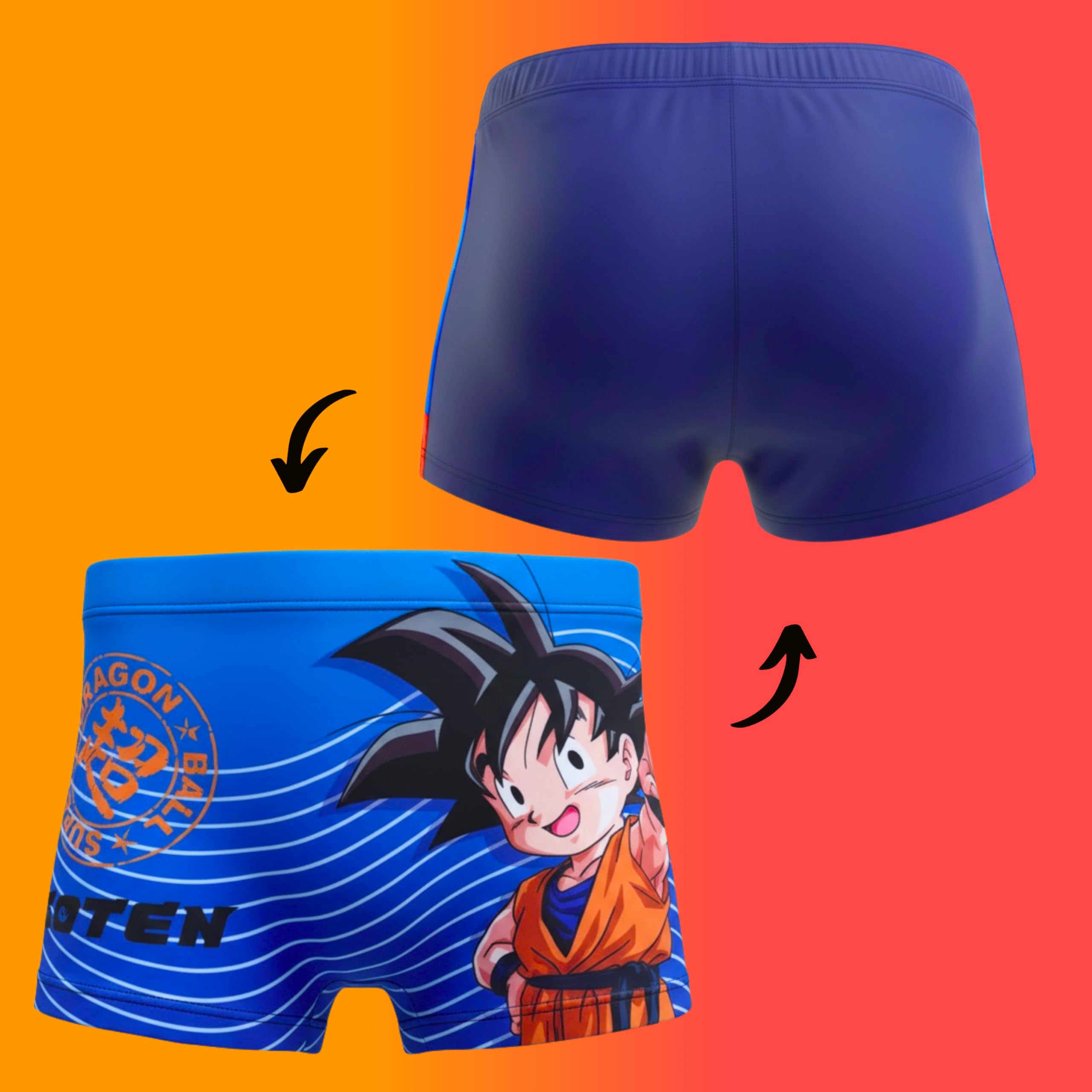 Dragon Ball Z Bañador para Niño, Shorts de Baño Boxer, Bañador de Natación Infantil, Tallas 4 a 12 Años — view 7
