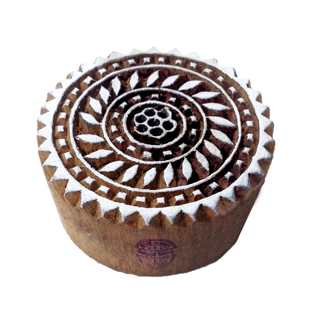 Royal Kraft Wooden Stamps DIY Fabric, Textile, Clay, Pottery, Paper, Henna Printing Blocks THBtag002 โ image 1