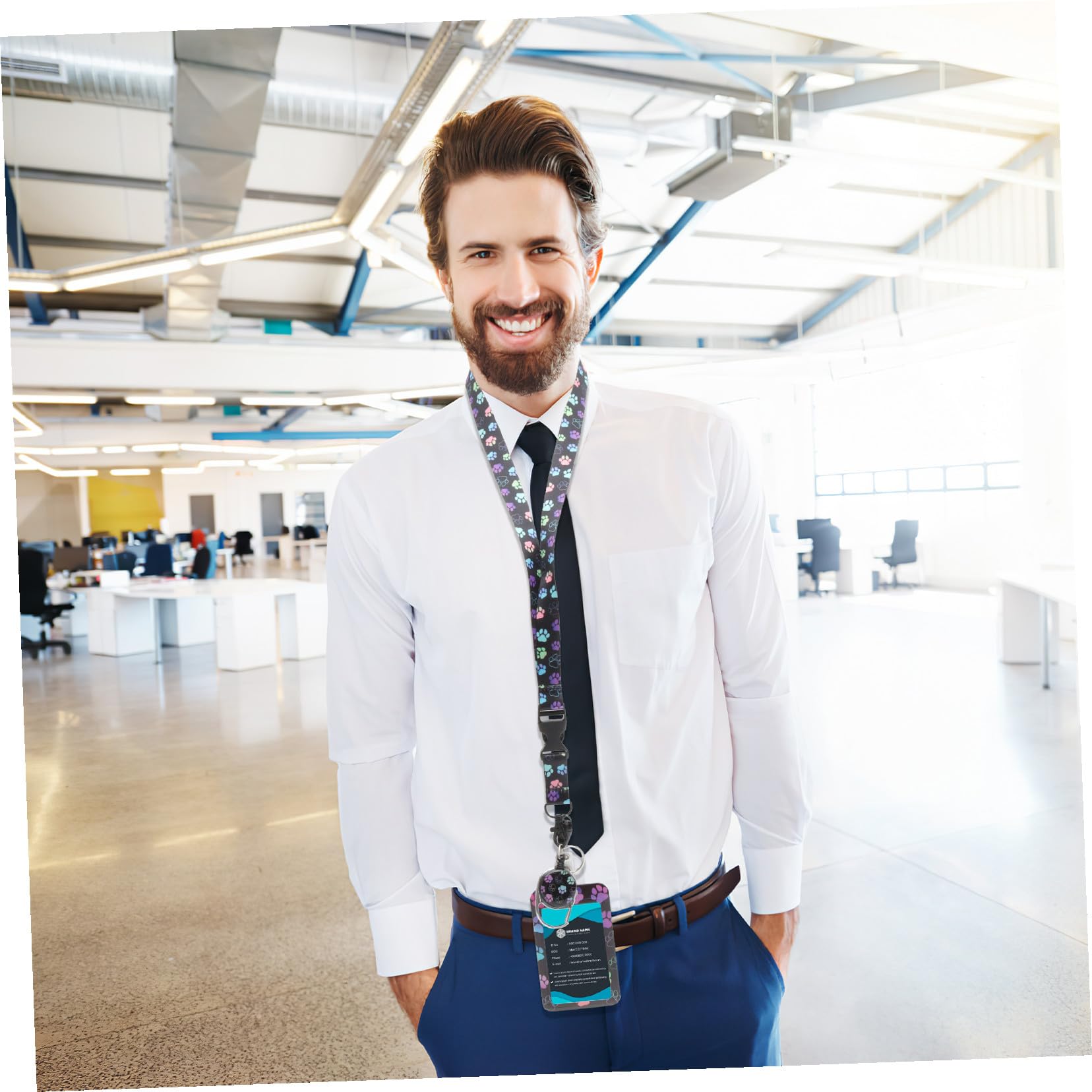 STOBOK 3pezzi Con Lanyard Portadocumenti Resistente Con Per Id Badge Insegnanti Studenti e Professionisti