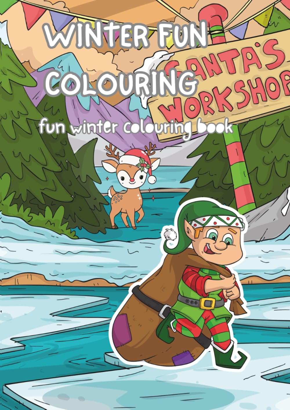winter fun: funny Christmas colouring