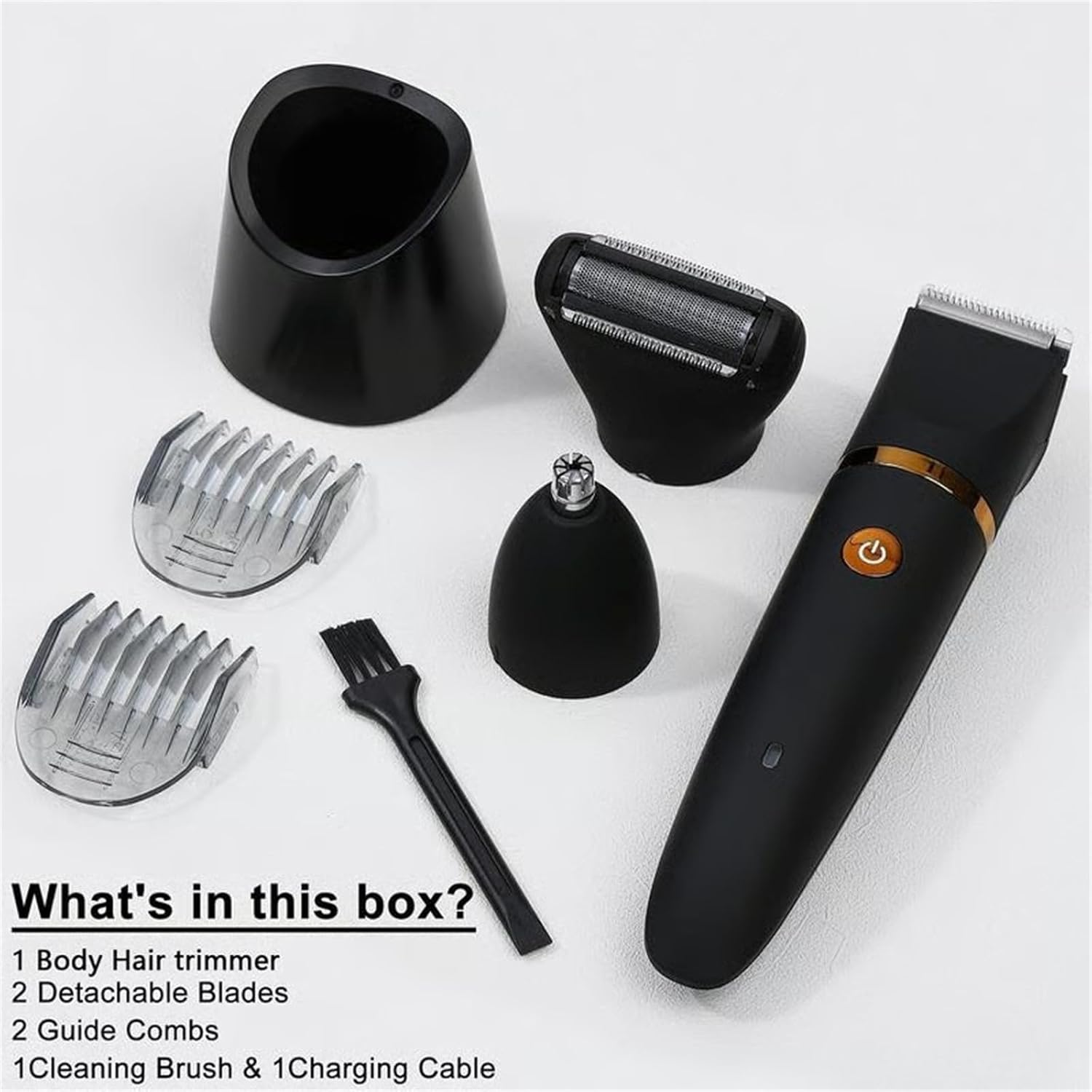 3 in 1 Electric Body Hair Trimmer for Men, Home Multi Functional Shaver for Body, 3-in-1 Fully Washable Hair Shaver, Dual-Head Electric Hair Removal Device, for Men and Women