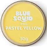 Blue Squid Face Paint Water Based Single Cake Professional Face Paint & Body Paint - Water Activated, Kids Adults Face Painting for Costume, Halloween Makeup, Cosplay - Pastel Yellow Face Paint 30g