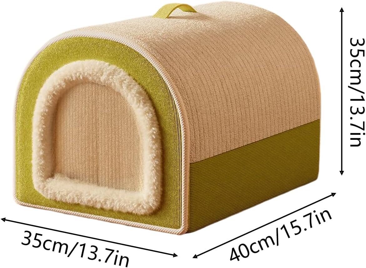 Winter Cat Mat, Washable Warm Plush Enclosed Pet Bed, Indoor House Cat Mat for Kitten, Puppy, Living Room, Bedroom, Garage, Playing, Resting, Napping