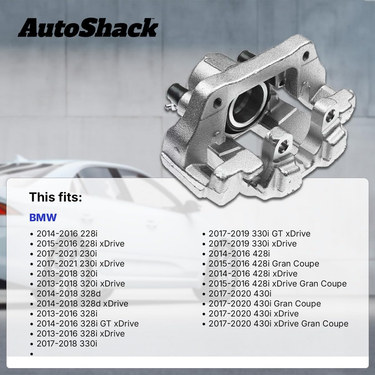 AutoShack Front Brake Calipers Replacement for 2013-2016 BMW 328i 2013-2016 BMW 328i xDrive 2-PC
