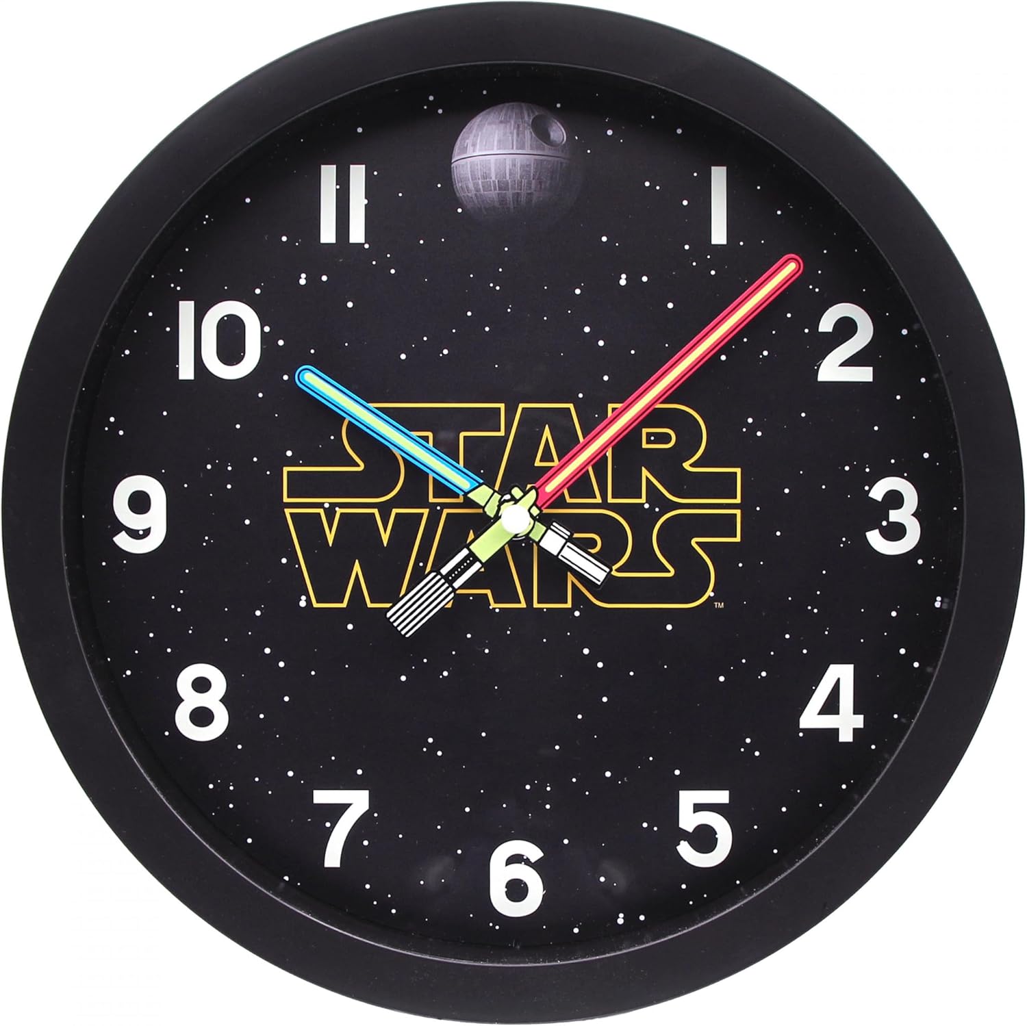 Accutime Star Wars Light Saber Clock Hands 10" Analog Wall Clock