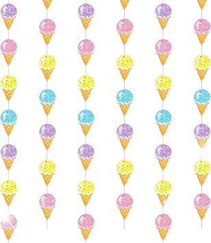 Ice Cream Banner Ice Cream Birthday Party Decoration Ice Cream Decorations