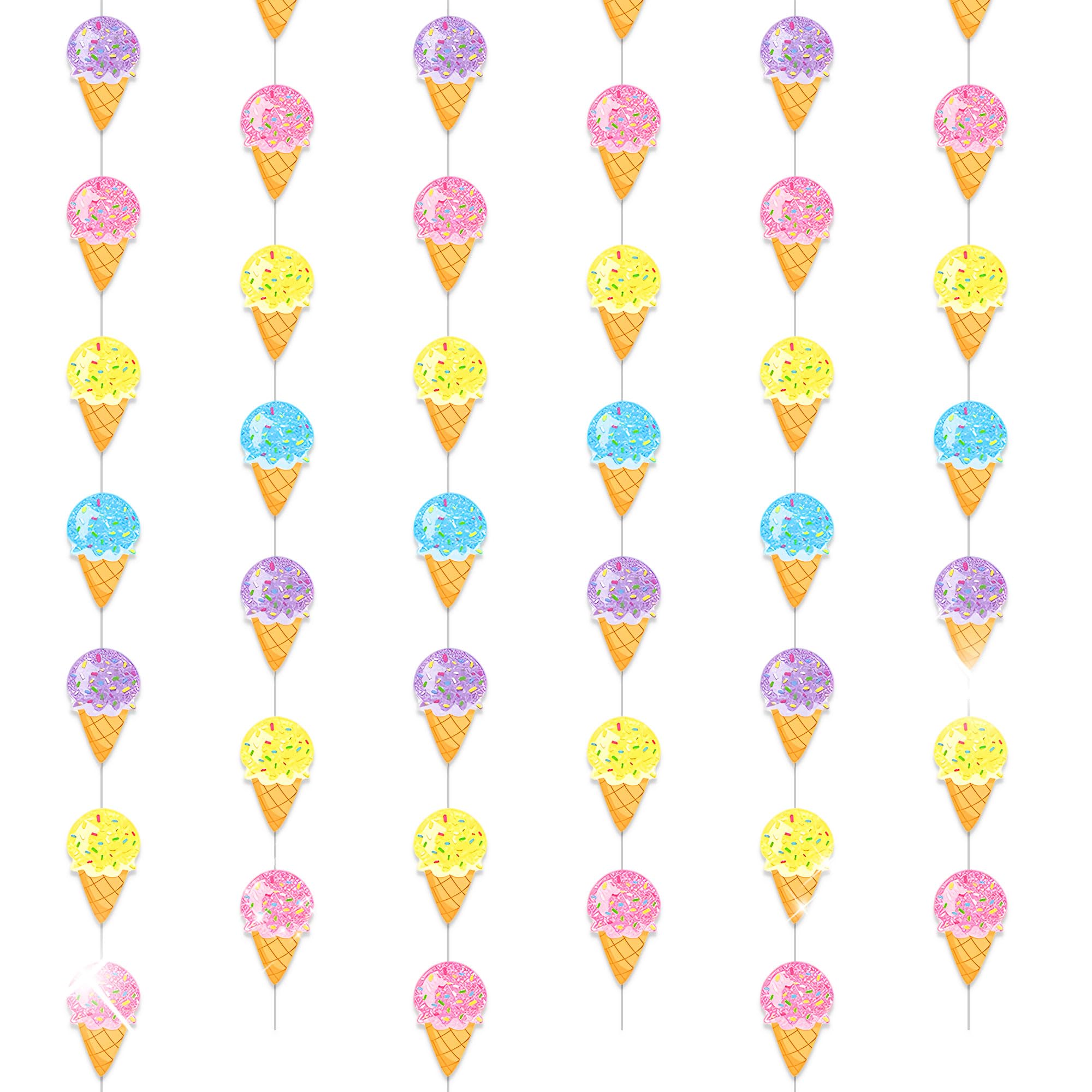 Guirlande crème glacée anniversaire enfant et décoration de fête prénuptiale