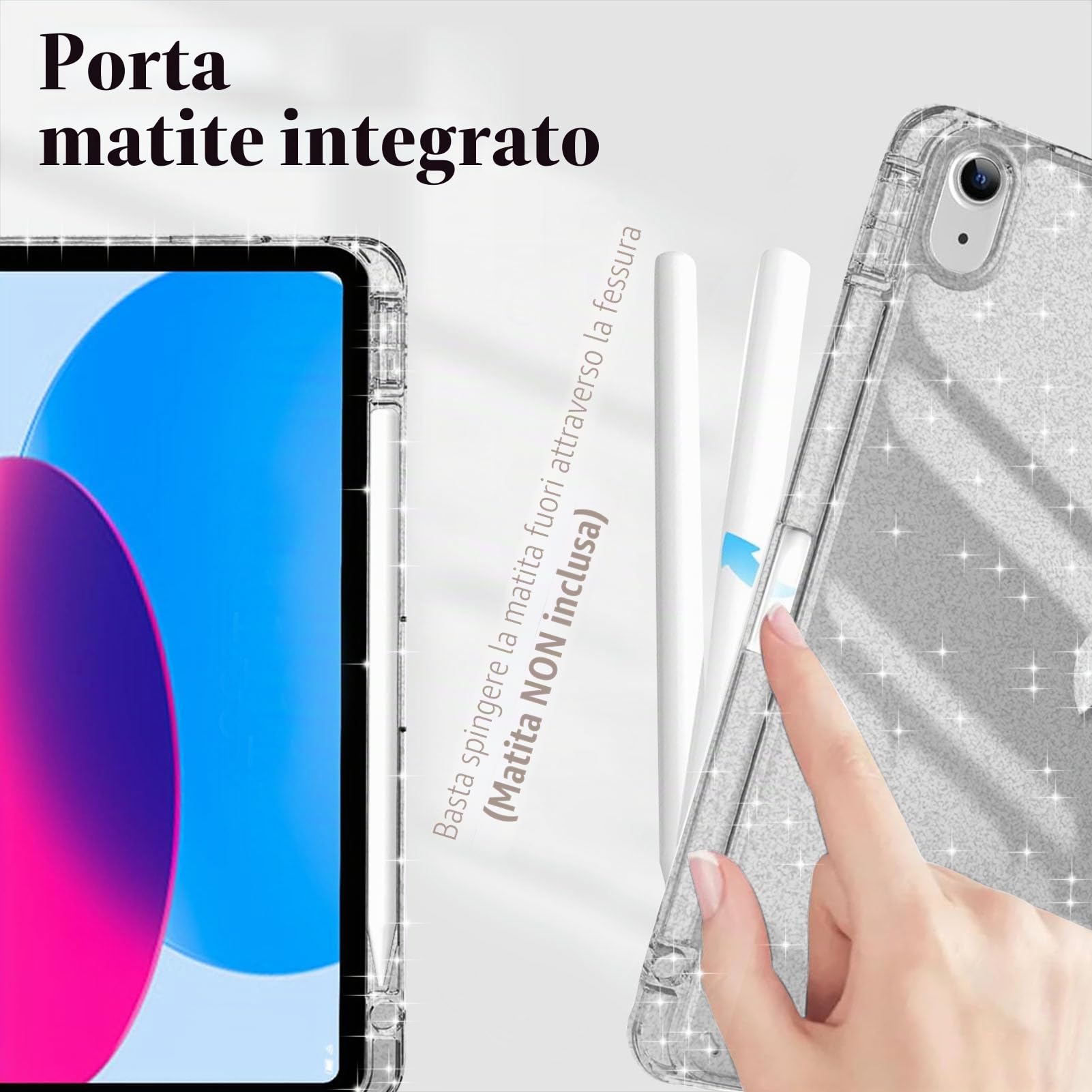 FINTIE Custodia per iPad (A16) 11ª Gen 11 (2025)/iPad 10ª Gen 10.9 (2022) con Portapenne - Sottile Leggero Trasparente Cover Posteriore con Bordo in TPU Morbido Auto Sveglia/Sonno, Shades of Rosa FINTIE Custodia per iPad (A16) 11ª Gen 11 (2025)/iPad 10ª Gen 10.9 (2022) con Portapenne - Sottile Leggero Trasparente Cover Posteriore con Bordo in TPU Morbido Auto Sveglia/Sonno, Shades of Rosa