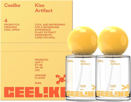 Oral Spray 2 Count, Orange Portable Travel Design with Cool Refreshing Flavor for All-Day Fresh Breath