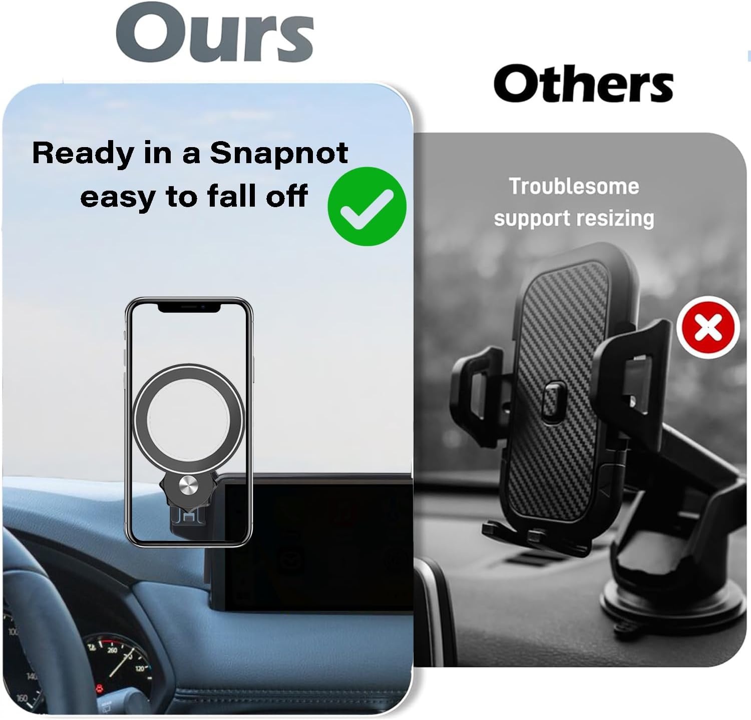 Car Phone Holder for 2021 2022 2023 2024 2025 Mazda CX-5 Accessories Apply to 10.25 Inch Touch Screen Fixed Clip Magnetic Cell Phone Mount Hands-Free 360 Degree Rotation