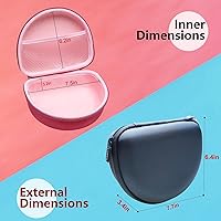 Vista 3 de Estuche para auriculares compatible con Beats Studio Pro/Solo 4 / Studio 3 / Solo 3 / Picun B8 / BERIBES/JLab JBuds Lux ANC Wireless Bluetooth