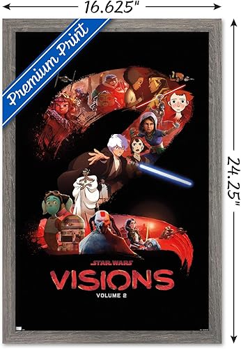Miniatura 3 de Trends International Star Wars Visions Temporada 2 - Póster de pared de una hoja, 22.4 pulgadas de largo x 14.7 pulgadas, versión enmarcada de