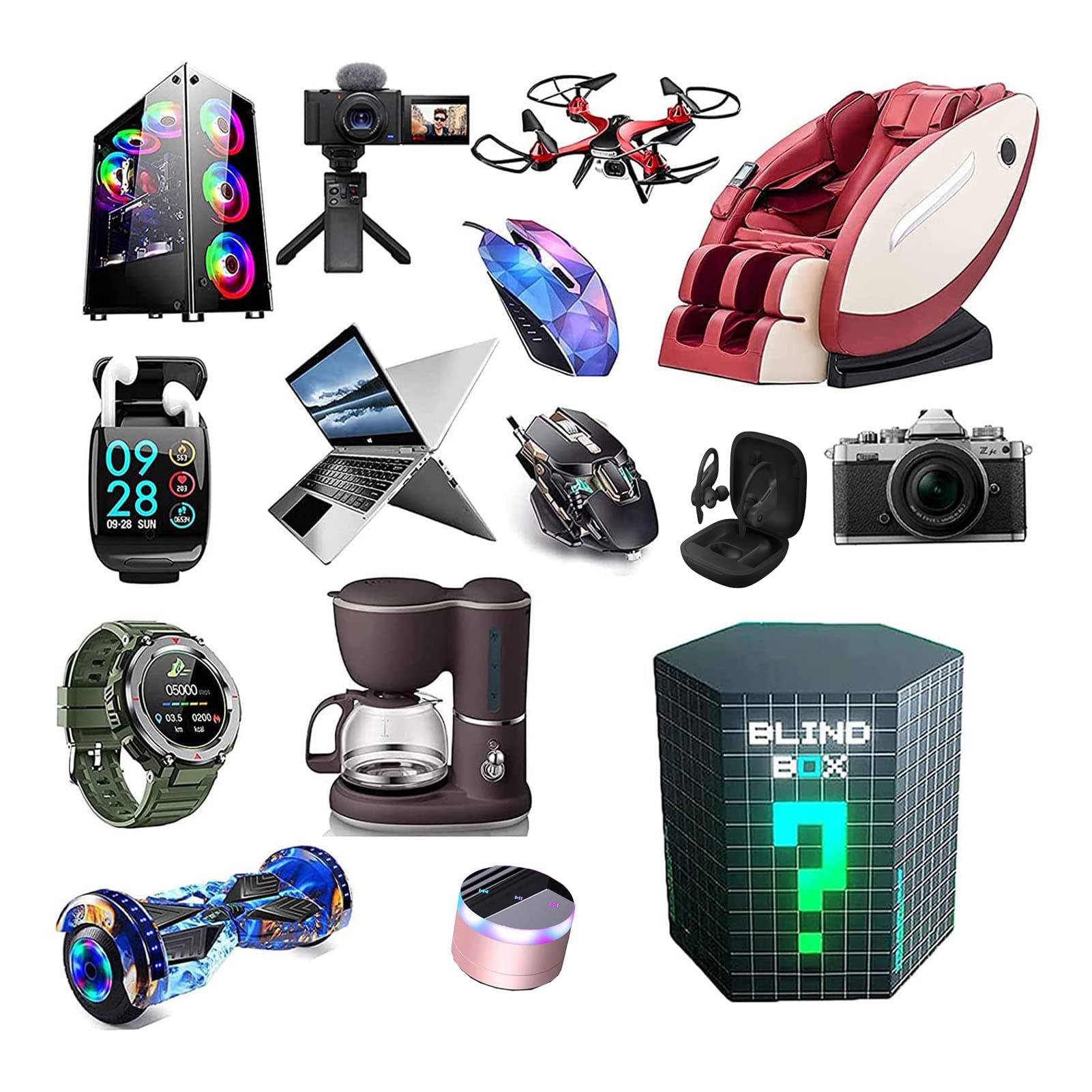 Mystery Box Electronic Surprise Box，Many Styles Electronics Explosion Box Absolute Value for Money Lucky Box B