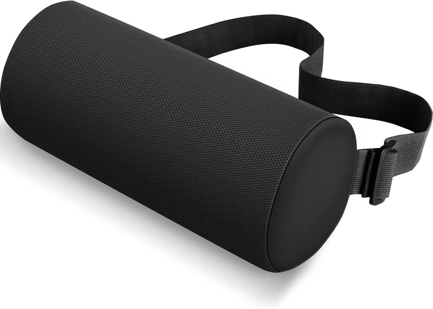 KASTWAVE Lumbar Roll Support Pillow for Office Chair, Car, Gaming Chair, Memory Foam Back Cushion with Washable Cover for Relieving Back Pain & Improving Posture, Black