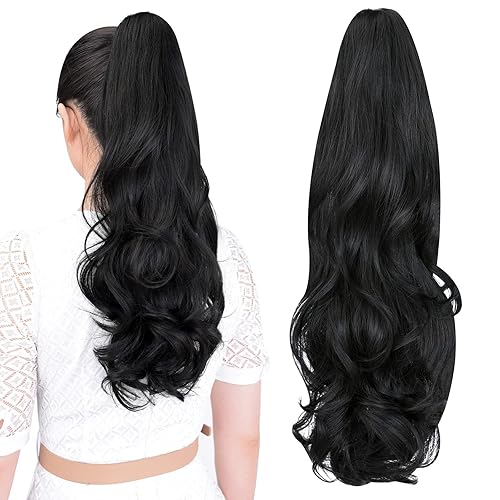 Miniatura 66 de Brown ponytail extension,16" claw clip hair extensions ponytail short curly hair ponytail Extension Natural Looking Synthetic Hairpiece for Women