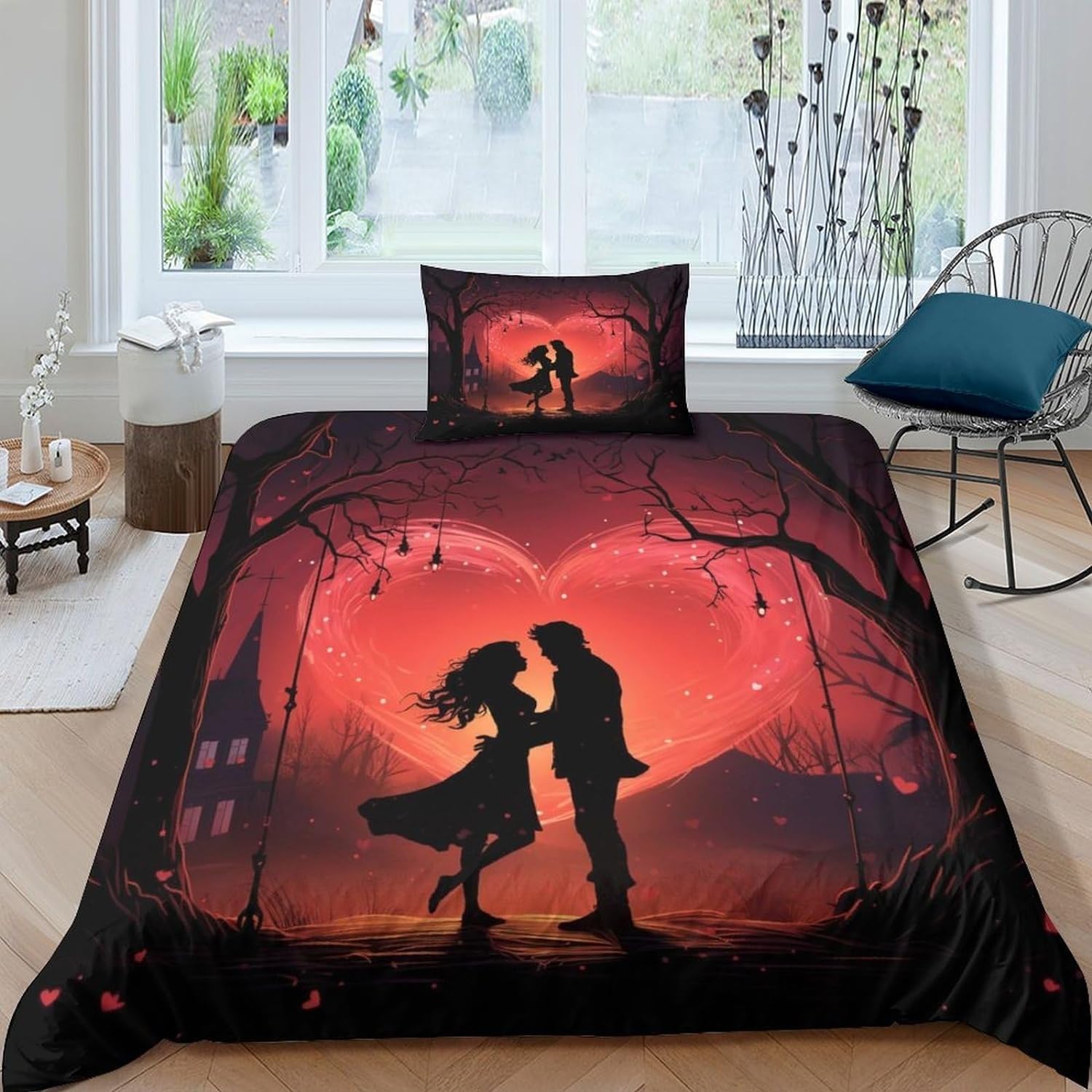 Housse de Couette 90x190 1 Personne en Microfibre Douce de Qualité