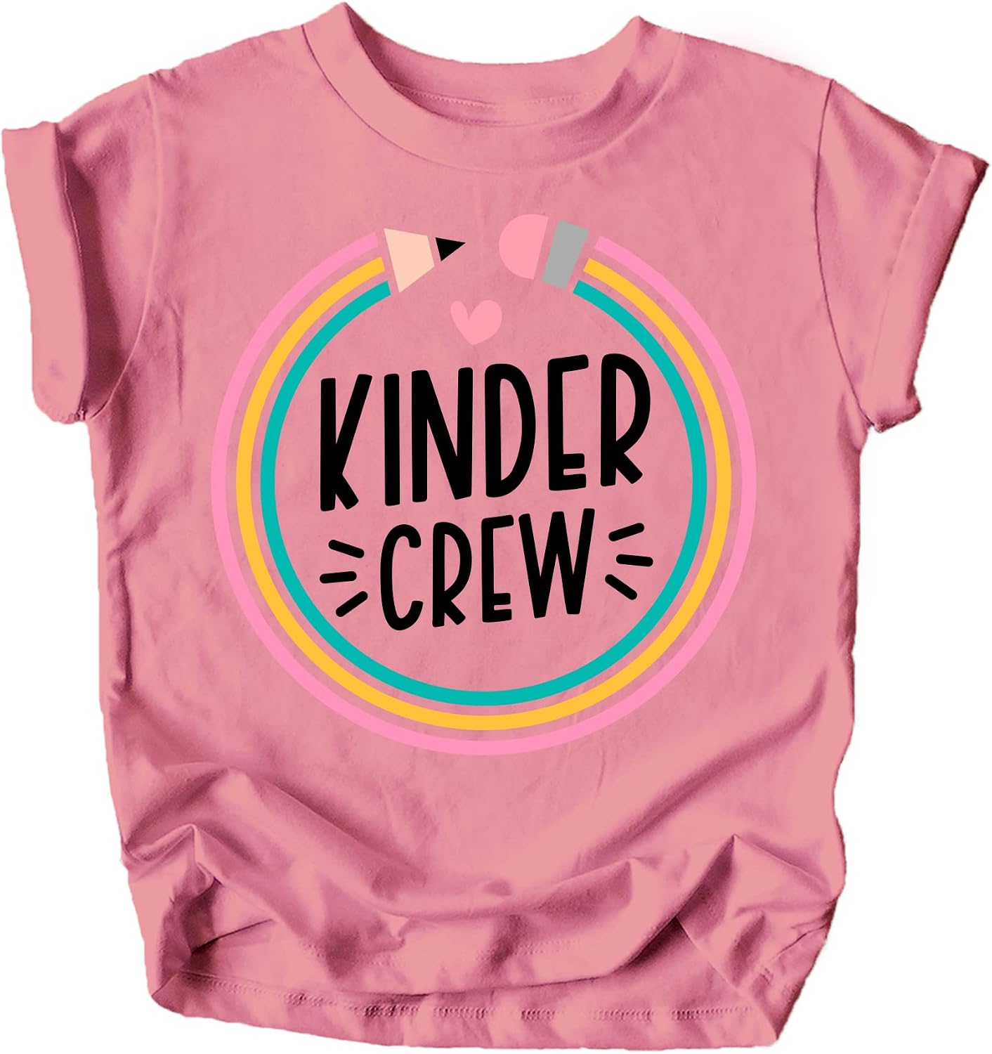 Olive Loves Apple Kindergarten Crew Back to School Gift 1st Day of School Pencil Shirts