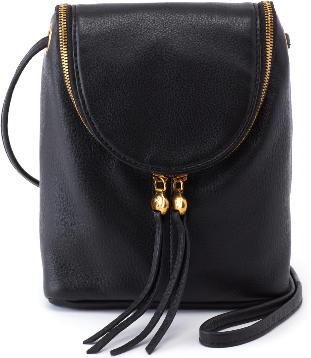 Fern Leather Crossbody Purse with Adjustable Strap, Exterior Slip Pocket, Double Zip Closure - Perfect for Travel