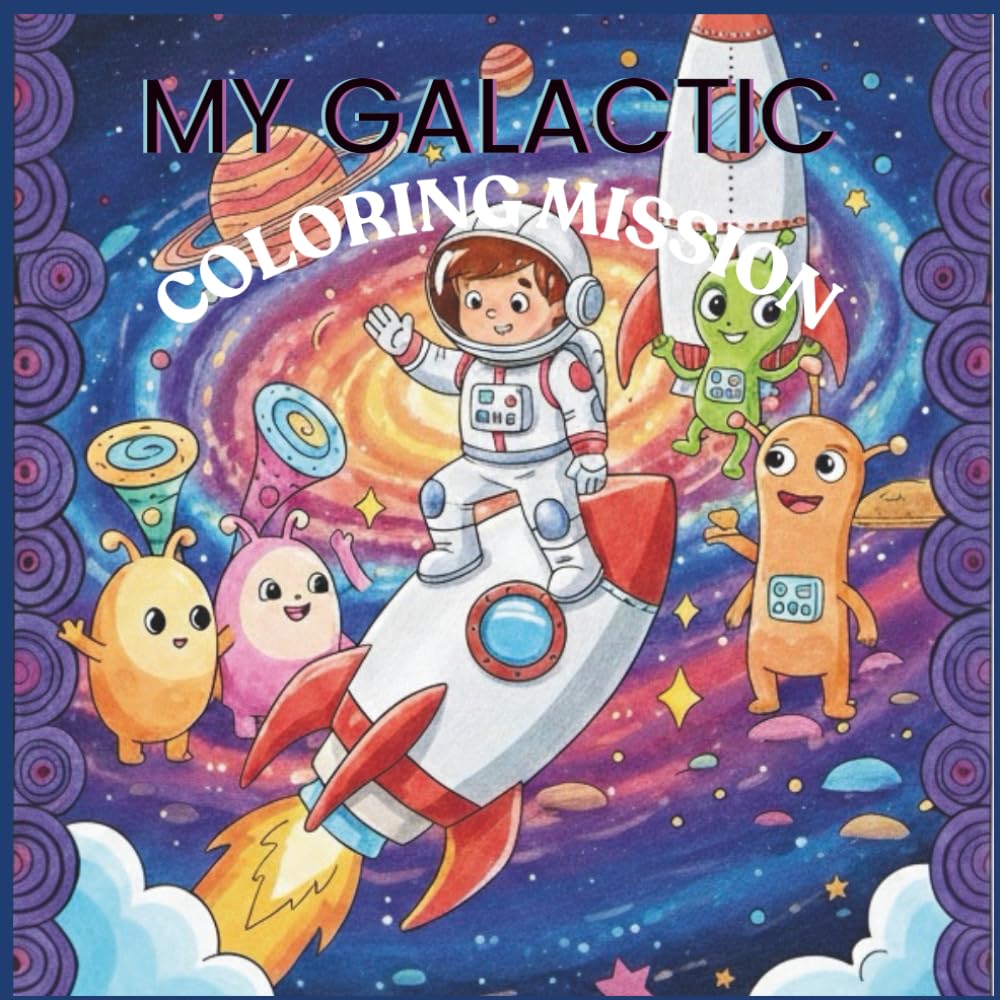 My Galactic Coloring Mission: Color your own space adventure with narratives