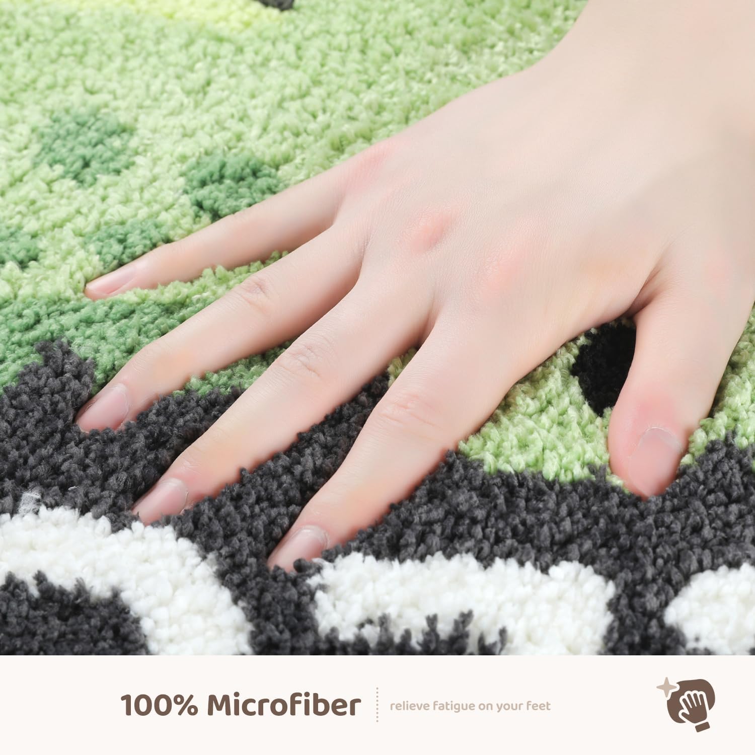 Molesun Cute Crocodile Bath Rug, Bathroom Mat Non-Slip Soft Shower Rug Funny Plush Microfiber Water Absorbent Shaggy Floor Mats for Kids Room, Bedroom, Kitchen (Crocodile, 20 x 31)