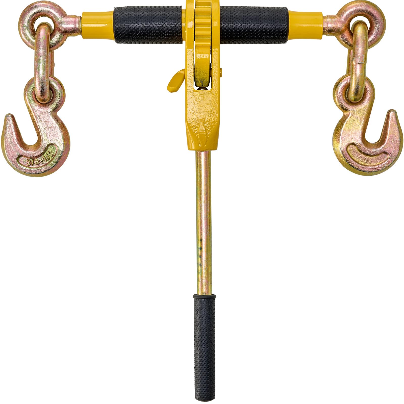 VEVOR Legante a Catena a Cricchetto, Leganti per Carichi Pesanti da 5/16"-3/8", con Catene G80 Limite di Carico Sicuro 3220kg, Maniglia Antiscivolo, Leganti a Catena per Trasporto per Rimorchio